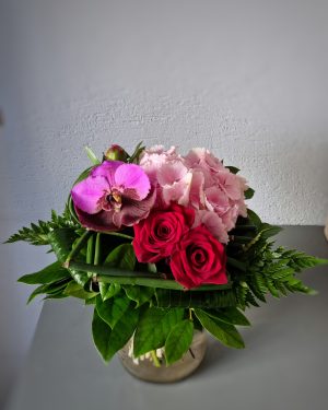 BOUQUET MODERNE ROSE ROUGE
